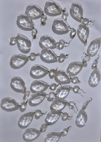 Clear crystal teardrop - clear,