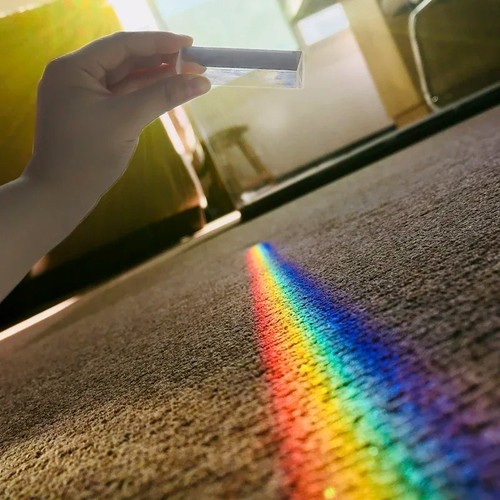 Optical glass triangular prism - optical,