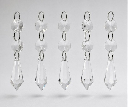 Clear cut glass crystal - 5,