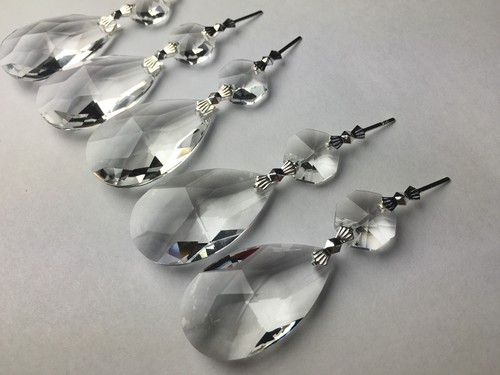 10pcs clear crystal teardrop - 10pcs,