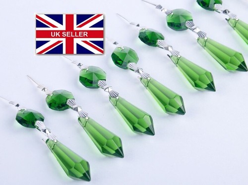 Green chandelier glass - green,