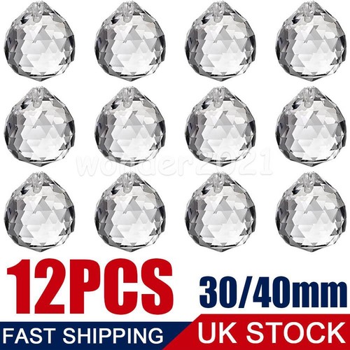 12pcs 40mm hanging - hanging, crystal