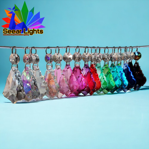 Leaf prism chandelier - or,