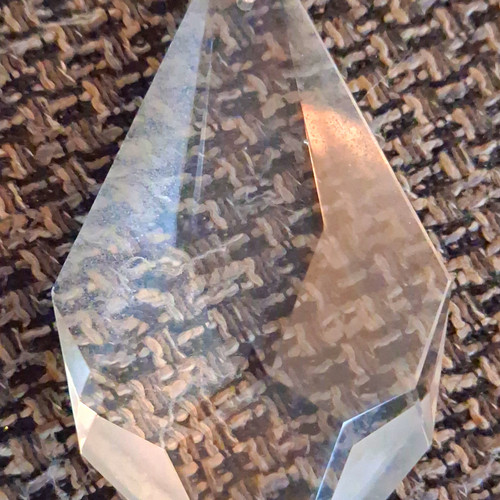 Clear faceted crystal - clear,