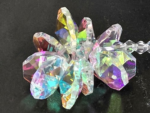 Faceted glass crystal - faceted, star