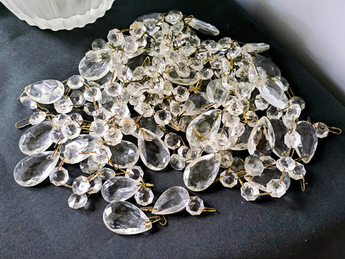 Faceted glass crystal - faceted,