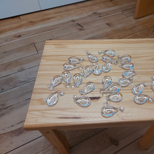 Chandelier prisms cut - 25, glass