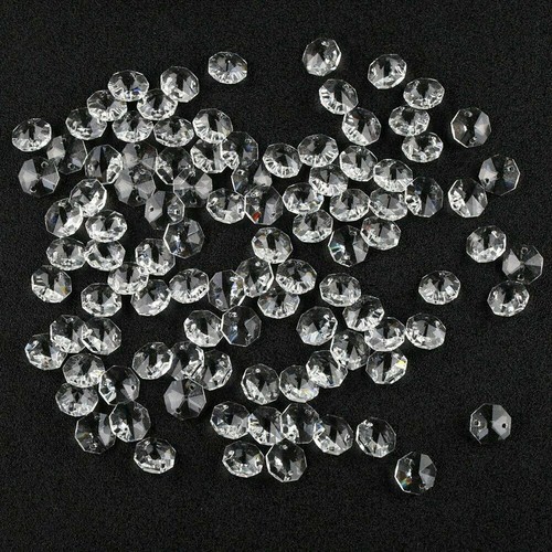 14mm octagon crystal glass - crystal,