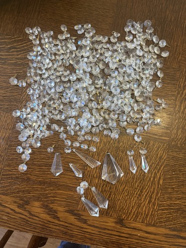 Old crystal chandelier - old,