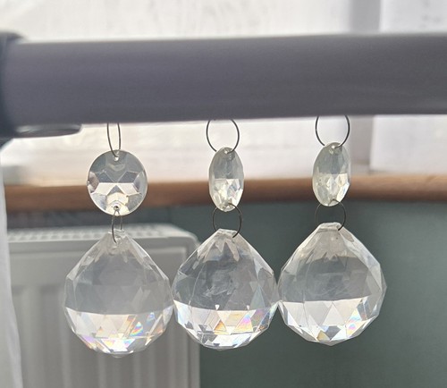 Vintage crystal drop ball - drop,