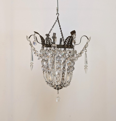 Vintage chandelier brass - chandelier, crown