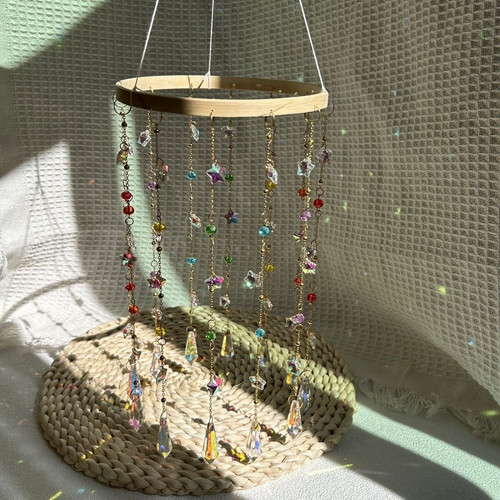 Crystal suncatcher wind chime - suncatcher,