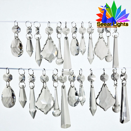 Chandelier prisms cut glass - chandelier,