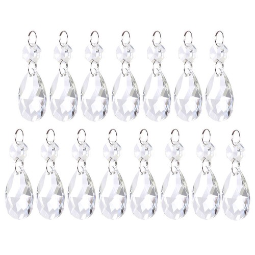 Pcs hanging glass - 15, teardrop