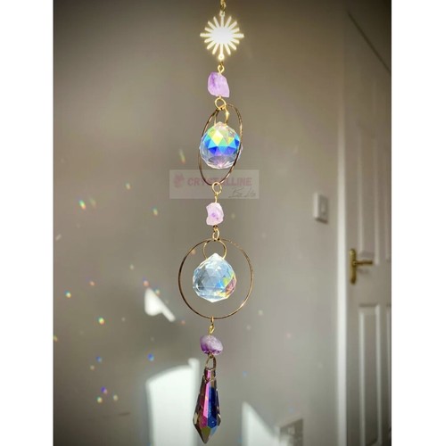 Crystal sun catcher light - sun,