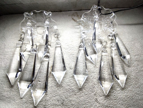 Vintage crystal icicle - 4",